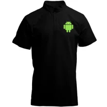Футболка с воротником стойкой Android