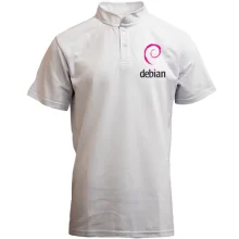 Футболка с воротником стойкой Debian