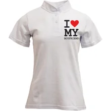 Футболка з коміром стійкою I love my boyfriend