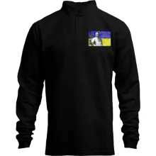 Мужской лонгслив поло со стойкой Пишайся тим, що ти Українець!