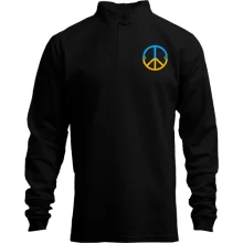 Мужской лонгслив поло со стойкой Peace Ukraine