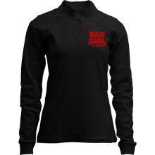 Лонгслив поло со стойкой Bad girl