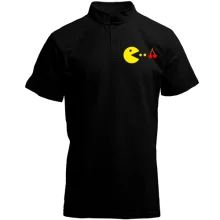 Футболка с воротником стойкой Pacman с вишней