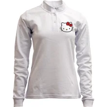 Лонгслив поло со стойкой Hello Kitty!