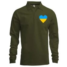 Лонгслів поло з українським серцем