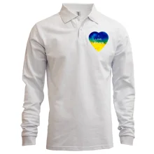 Лонгслів поло "I love Ukraine" на серці