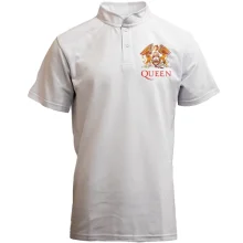 Футболка з коміром стійкою Queen color logo