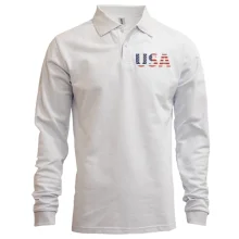Лонгслів поло з написом "USA"
