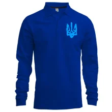 Лонгслів поло з гербом України (Стилізований під фарбу)
