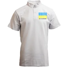 Футболка з коміром стійкою Made in Ukraine (штрих-код)