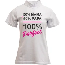 Футболка з коміром стійкою 50% мама + 50% тато