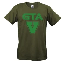 Футболка GTA V с зелёным логотипом