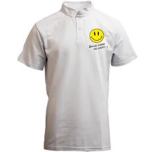 Футболка с воротником стойкой Smile Make me happy