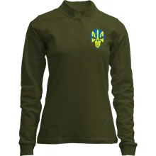 Лонгслив поло со стойкой "Череп с гербом"