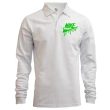 Лонгслив поло лого "Nike" c потеками