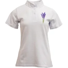 Футболка с воротником стойкой с лавандой