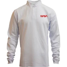 Лонгслив поло со стойкой NASA Worm logo mini