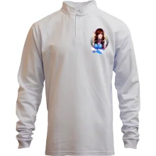 Мужской лонгслив поло со стойкой Overwatch d.va