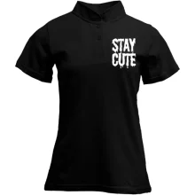 Футболка с воротником стойкой stay cute