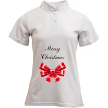 Футболка з коміром стійкою Merry Christmas