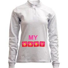 Лонгслів поло зі стійкою My baby (дівчинка)