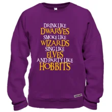 Свитшот Party like Hobbits