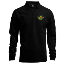Лонгслив поло с вышитой эмблемой Minnesota Wild (Вышивка)