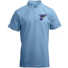 Футболка с воротником стойкой Saint Louis Blues — вышитая эмблема (Вышивка)