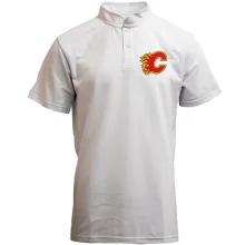 Футболка с воротником стойкой Calgary Flames с вышитой эмблемой (Вышивка)