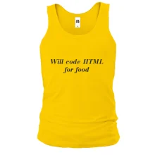 Чоловіча майка HTML for food