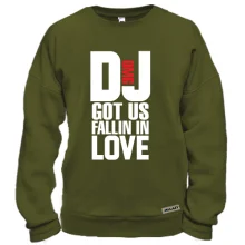 Світшот з написом DJ got us fallin in love