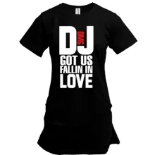 Туника с надписью DJ got us fallin in love