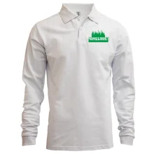 Мужской лонгслив поло Minecraft Green Logo