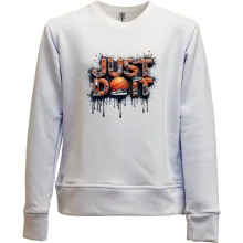 Детский свитшот без начеса Just Do It с мячами