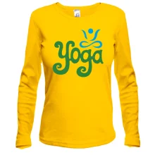 Лонгслив с надписью Yoga