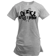 Туника с надписью Office kills my brain