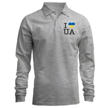 Мужской лонгслив поло "I ♥ UA"