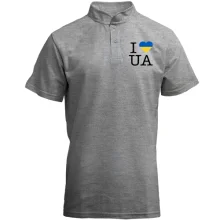 Футболка с воротником стойкой "I ♥ UA"
