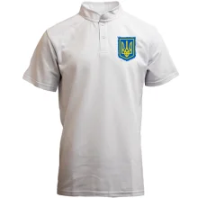 Футболка с воротником стойкой с гербом Украины (2) АРТ