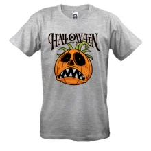 Футболка с расстроенной тыквой и надписью Halloween