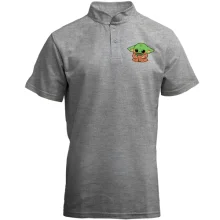 Футболка с воротником стойкой Baby Yoda.