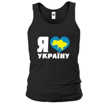 Майка с надписью «Я люблю Украину» и картой