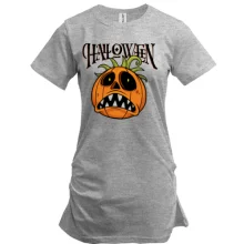 Туника с расстроенной тыквой и надписью Halloween