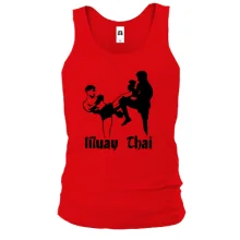 Майка Muay Thai с силуэтами бойцов