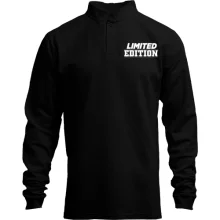 Мужской лонгслив поло со стойкой с надписью "Limited Edition"