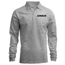Лонгслив поло с надписью Airbus