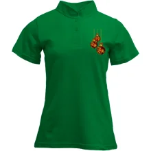 Футболка с воротником стойкой с ёлочными украшениями