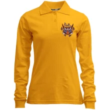 Женский лонгслив поло с витражной совой