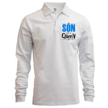 Мужской лонгслив поло Son of a queen