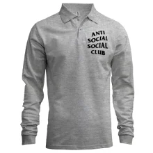 Чоловічий лонгслів поло Anti Social Social Club